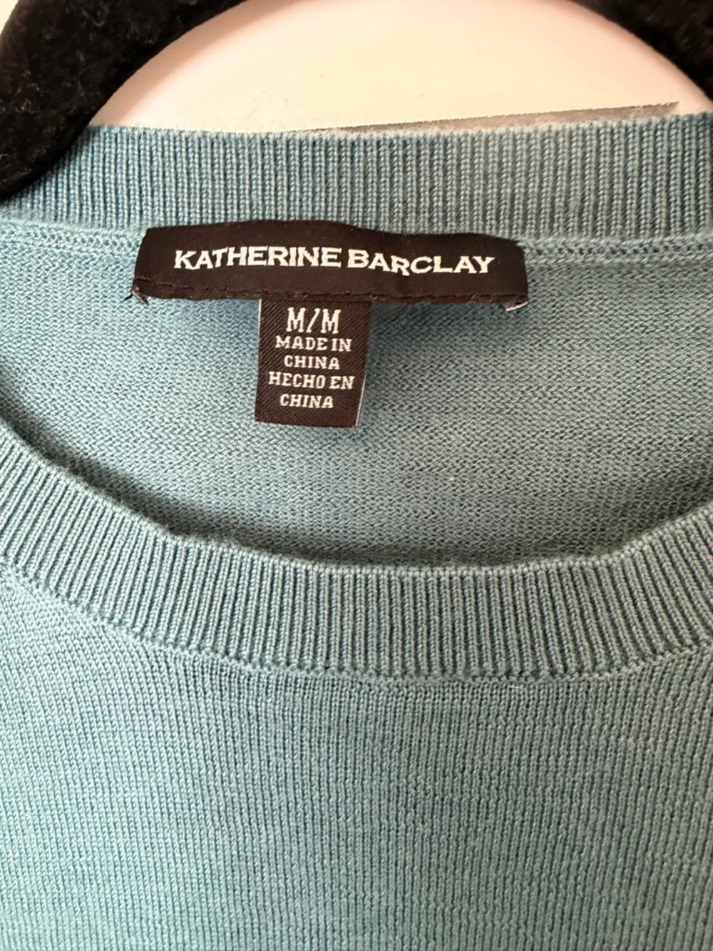 Katherine Barclay Womens Extra Fine Merino Wool Sweater Teal Blue Size Medium - Picture 4 of 8